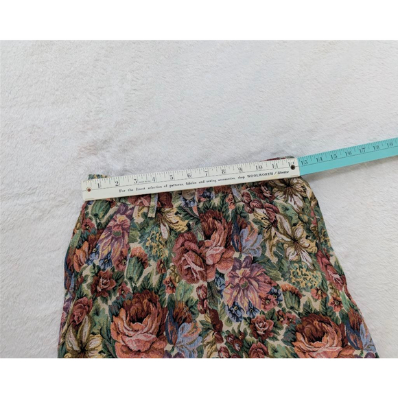 Meadows Floral Tapestry Green Pink Trousers - Size 2 - Picture 7 of 11